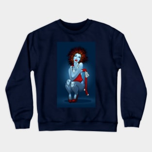 Blue woman Crewneck Sweatshirt